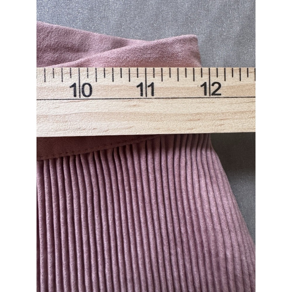 Zara Pleated Skort Wrap Tie Front Dusty Rose Pink Suede Feel Size S Soft Girl - Picture 6 of 7